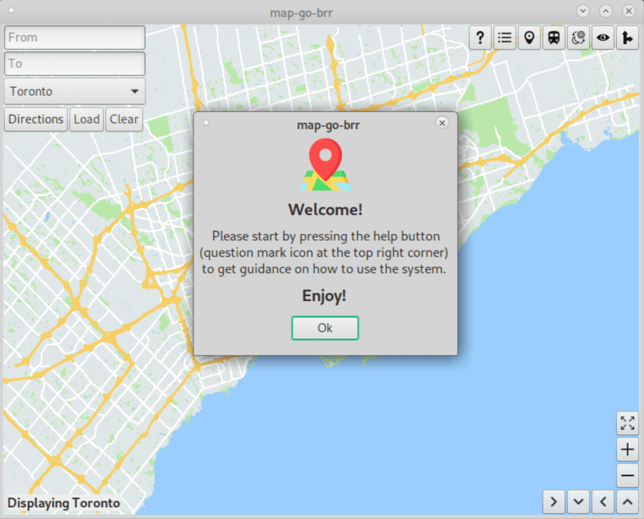 Screenshot of Better google maps landing page